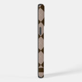 Maßgeschneidertes Muster für Lila graubraune Raute iPhone Hülle (Rechte Seite)