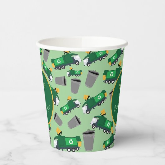 Maßgeschneidertes Muster für Recycelnd Garbage Tru Pappbecher (Links)