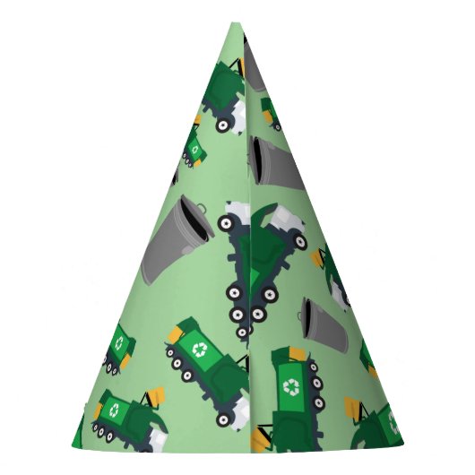 Maßgeschneidertes Muster für Recycelnd Garbage Tru Partyhütchen (Rückseite)