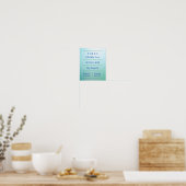 Maßgeschneidertes Neulingsblau Poster (Küche)