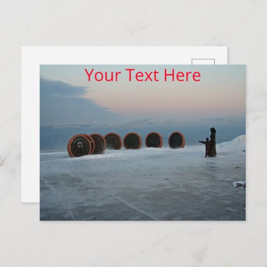 Maßgeschneidertes Nordkap, Norwegen Postkarte (Vorne/Hinten)