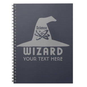 Maßgeschneidertes Notebook des Science Wizard Notizblock