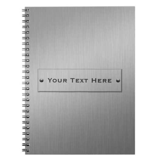 Maßgeschneidertes Notebook für MetallLook Notizblock (Vorderseite)