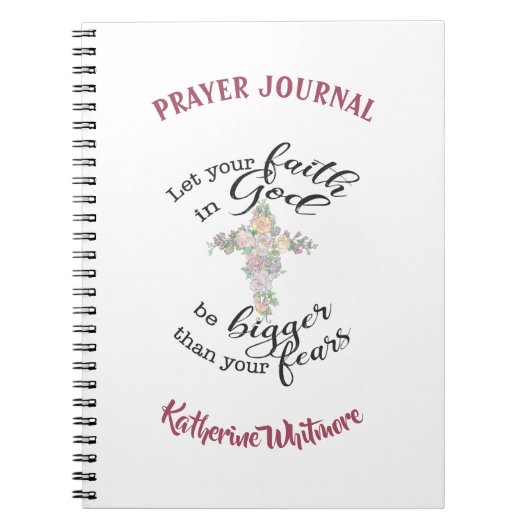 Maßgeschneidertes Notebook mit Blumenkreuz Notizblock (Vorderseite)