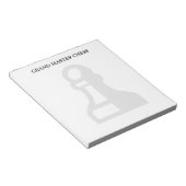 Maßgeschneidertes Notizblock mit schwarz-weißer Pa (angewinkelt)