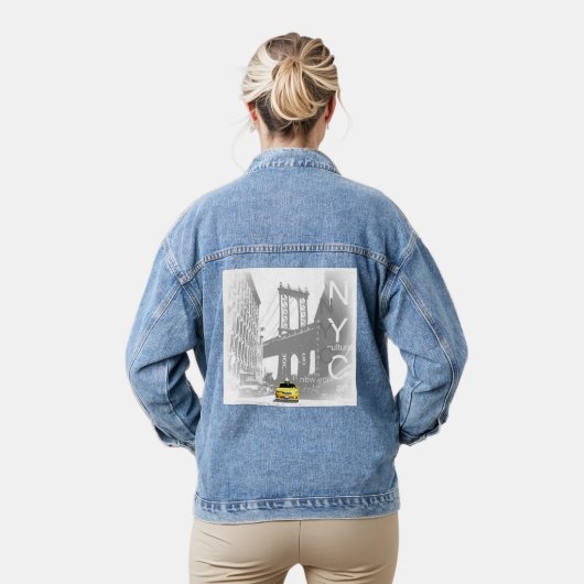 Maßgeschneidertes Nyc Yellow Taxi Brooklyn Womens Jeansjacke (Modell)