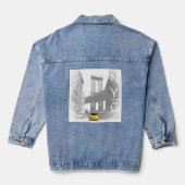 Maßgeschneidertes Nyc Yellow Taxi Brooklyn Womens Jeansjacke (Rückseite)