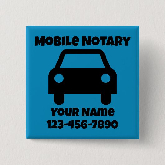 Maßgeschneidertes öffentliches Mobilautosymbol für Button (Vorderseite)