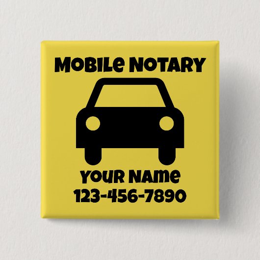 Maßgeschneidertes öffentliches Mobilautosymbol für Button (Vorderseite)