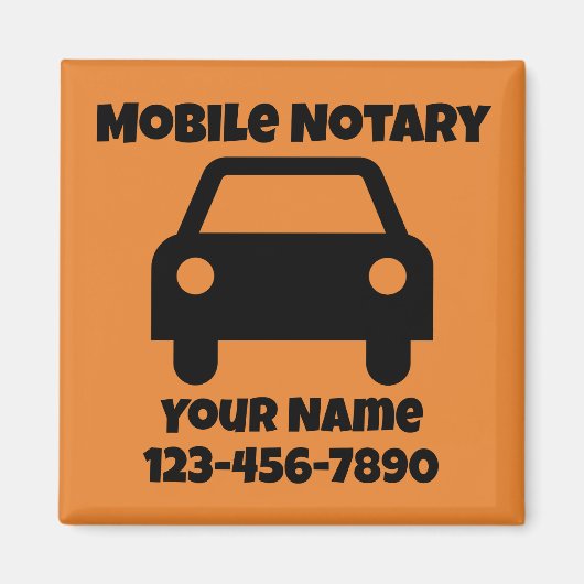 Maßgeschneidertes öffentliches Mobilautosymbol für Magnet (Vorne)