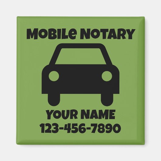 Maßgeschneidertes öffentliches Mobilautosymbol für Magnet (Vorne)