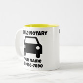 Maßgeschneidertes öffentliches Mobilautosymbol für Zweifarbige Tasse (Vorderseite Links)