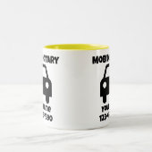 Maßgeschneidertes öffentliches Mobilautosymbol für Zweifarbige Tasse (Mittel)