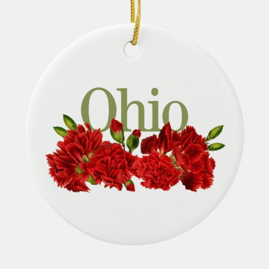 Maßgeschneidertes Ohio Ornament mit Nelken (Vorne)