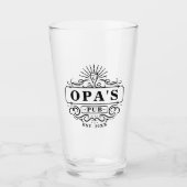 Maßgeschneidertes opa's Pub Jahr etabliertes Glas (Vorderseite)
