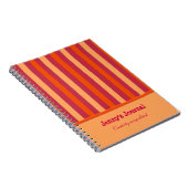 Maßgeschneidertes Orange- und Cranberry-Strip-Note Notizblock (Rechte Seite)
