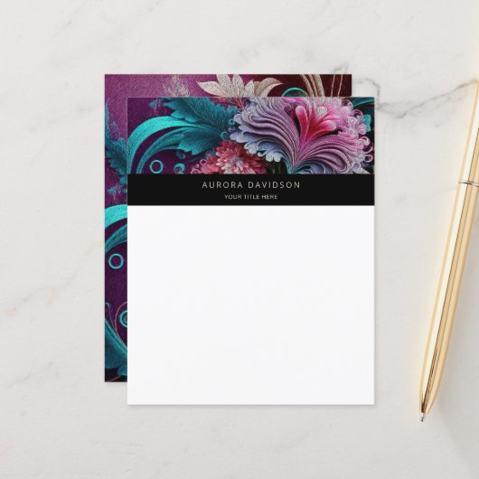 Maßgeschneidertes Papier mit Blumenblütenfarbe (Vorderseite/Rückseite Beispiel)