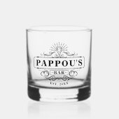 Maßgeschneidertes Pappou-Bar Jahr Whiskyglas (Vorderseite)