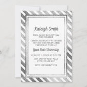 Maßgeschneidertes Party mit weißer Uni für Silbers Einladung (Vorderseite)