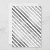 Maßgeschneidertes Party mit weißer Uni für Silbers Einladung (Rückseite)