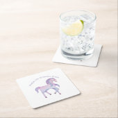 Maßgeschneidertes Pastellpony Rechteckiger Pappuntersetzer (Vor Ort)