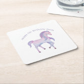 Maßgeschneidertes Pastellpony Rechteckiger Pappuntersetzer (angewinkelt)