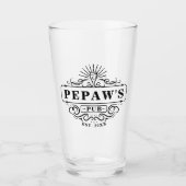Maßgeschneidertes Pepaw's Pub Year etablierte Glas (Vorderseite)
