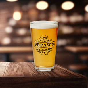 Maßgeschneidertes Pepaw's Pub Year etablierte Glas