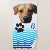 Maßgeschneidertes Personalisiert Hundetuch Strandtuch (Vorderseite)