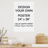 Maßgeschneidertes Personalisiertes, 24" x 36" Matt Poster (Küche)