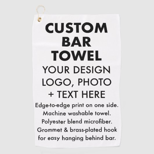 Maßgeschneidertes personalisiertes Bar Handtuch mi (Vorderseite)