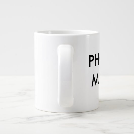 Maßgeschneidertes Personalisiertes Foto Großer Tas Jumbo-Tasse (Rückseite)