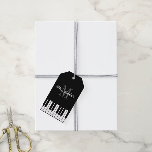 Maßgeschneidertes Piano-Schlüsselmusikinstrument Geschenkanhänger (Mit Garn)