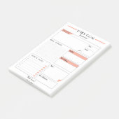 Maßgeschneidertes Planformular für Tagesziele Post-it Klebezettel (angewinkelt)