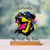 Maßgeschneidertes Pop Art Rottweiler Design Acrylschild (Neutral)