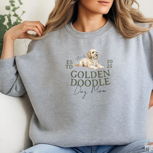 Maßgeschneidertes Portrait Dog Mama Golden Doodle Sweatshirt