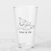 Maßgeschneidertes Portrait Glas Cup Ice Kaffee Gla (Vorderseite)