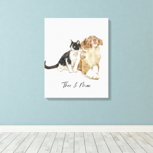 Maßgeschneidertes Portrait Leinwanddruck (Insitu (Holzboden))