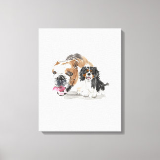 Maßgeschneidertes Portrait Wasserfarbe Leinwanddruck