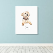 Maßgeschneidertes Portrait Wasserfarbe Leinwanddruck (Insitu (Holzboden))