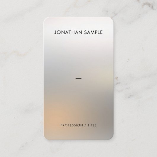 Maßgeschneidertes Premium Seidenpapier Glamour Sil Visitenkarte (Vorderseite)