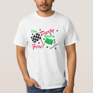Maßgeschneidertes Race-Party Checkered-Flag Custom T-Shirt