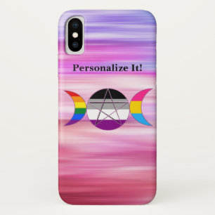 Maßgeschneidertes Rainbow Triple Moon Goddess Pent Case-Mate iPhone Hülle