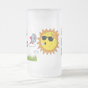 Maßgeschneidertes Rasenkalter Bier personalisieren Mattglas Bierglas