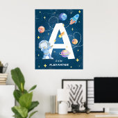 Maßgeschneidertes Raumabenteuerbrief 'A' Poster (Heimbüro)