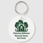Maßgeschneidertes Real Anwesen Company Green Fores Schlüsselanhänger (Vorderseite)
