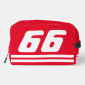 Maßgeschneidertes Red Auto Racing Sporttoiletasche Waschbeutel (Rückseite)