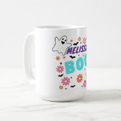 Maßgeschneidertes Retro-BootHalloween-Blumendesign Kaffeetasse (Vorderseite Links)