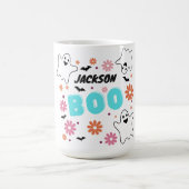 Maßgeschneidertes Retro-BootHalloween-Blumendesign Kaffeetasse (Mittel)