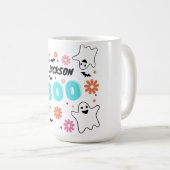 Maßgeschneidertes Retro-BootHalloween-Blumendesign Kaffeetasse (VorderseiteRechts)